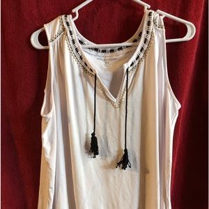 Cream dress tank top